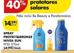 Pingo Doce SPRAY PROTECT&BRONZE NIVEA SUN FP30 270ml promoção