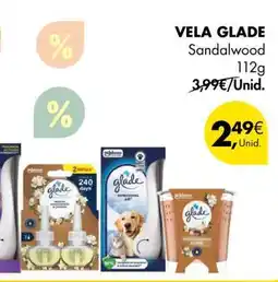Pingo Doce VELA GLADE Sandalwood 112g promoção