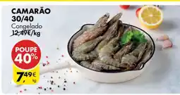 Pingo Doce Camarão 30/40 Congelado promoção