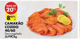 Pingo Doce Camarão Cozido 40/60 promoção