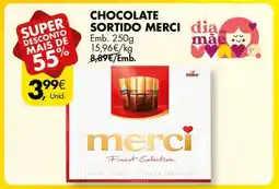 Pingo Doce CHOCOLATE SORTIDO MERCI promoção