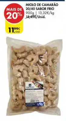 Pingo Doce MIOLO DE CAMARÃO 20/40 SABOR FRIO promoção
