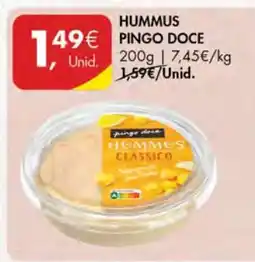 Pingo Doce Hummus Pingo Doce promoção