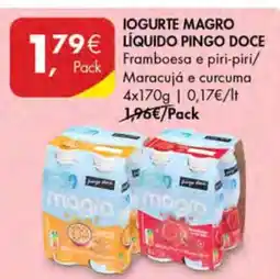 Pingo Doce Iogurte Magro Líquido Pingo Doce promoção