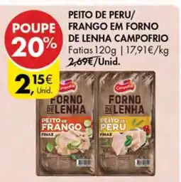 Pingo Doce PEITO DE PERU/FRANGO EM FORNO DE LENHA CAMPORFIO promoção