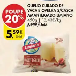 Pingo Doce Queijo Curado de Vaca e Ovelha s/Casca Amanteigado Limiano promoção