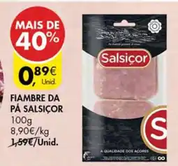 Pingo Doce Fiambre da Pá Salsicor promoção