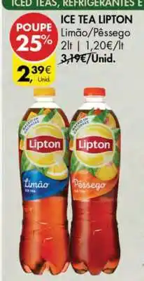 Pingo Doce Ice Tea Lipton Limão/Pêssego promoção