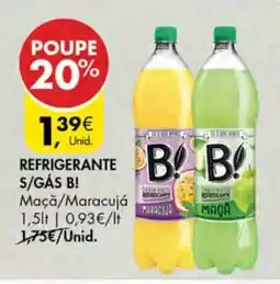 Pingo Doce Refrigerante S/Gás B! Maçã/Maracujá promoção