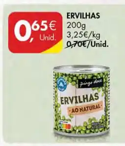 Pingo Doce ERVILHAS promoção