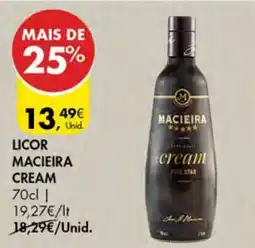 Pingo Doce Licor Macieira Cream promoção