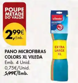 Pingo Doce Pano Microfibras Colors XL Vileda promoção