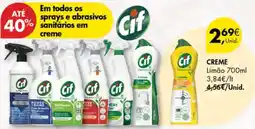 Pingo Doce Cif Creme Limão 700ml promoção