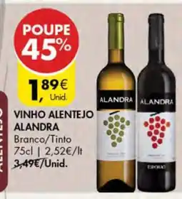 Pingo Doce VINHO ALENTEJO ALANDRA promoção