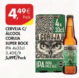 Pingo Doce CERVEJA C/ÁLCOOL CORUJA SUPER BOCK promoção