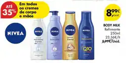 Pingo Doce Nivea Body Milk Refirmante promoção