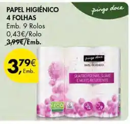 Pingo Doce Papel Higiénico 4 Folhas promoção