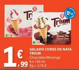 E.Leclerc GELADO CONES DE NATA TRIUM promoção