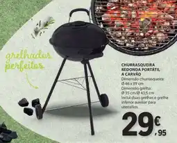 E.Leclerc Churrasqueira Redonda Portátil a Carvão promoção