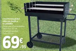 E.Leclerc Churrasqueira Grelha Dupla a Carvão promoção