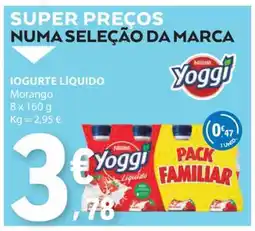 E.Leclerc Iogurte Líquido Yoggi Morango promoção