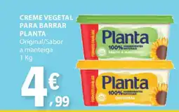E.Leclerc CREME VEGETAL PARA BARRAR PLANTA promoção