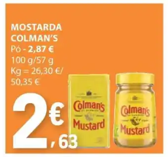 E.Leclerc MOSTARDA COLMAN'S promoção