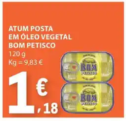 E.Leclerc Atum Posta em Óleo Vegetal Bom Petisco promoção