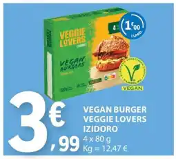 E.Leclerc VEGAN BURGER VEGGIE LOVERS IZIDORO promoção
