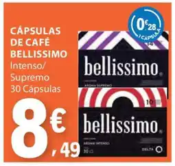 E.Leclerc CÁPSULAS DE CAFÉ BELLISSIMO promoção