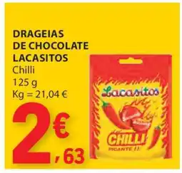 E.Leclerc DRAGEIAS DE CHOCOLATE LACASITOS promoção