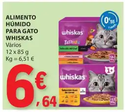 E.Leclerc ALIMENTO HÚMIDO PARA GATO WHISKAS promoção