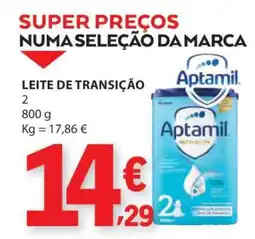 E.Leclerc Aptamil Leite de Transição 2 promoção
