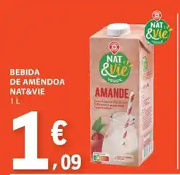 E.Leclerc Bebida de Amêndoa Nat&Vie promoção