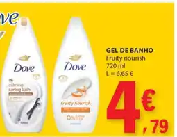E.Leclerc Dove Gel de Banho Fruity Nourish promoção
