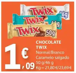 E.Leclerc Chocolate Twix promoção