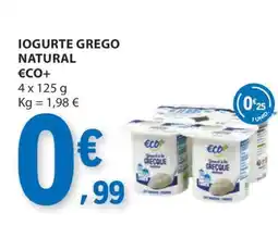 E.Leclerc Iogurte Grego Natural promoção