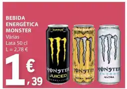 E.Leclerc Bebida Energética Monster promoção