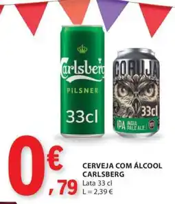 E.Leclerc CERVEJA COM ÁLCOOL CARLSBERG promoção