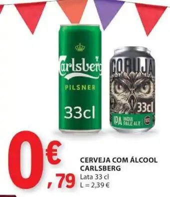 E.Leclerc CERVEJA COM ÁLCOOL CARLSBERG promoção