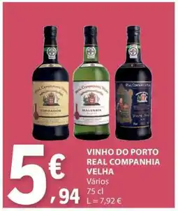 E.Leclerc VINHO DO PORTO REAL COMPANHIA VELHA promoção