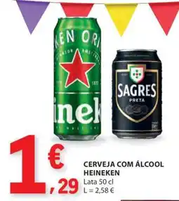 E.Leclerc CERVEJA COM ÁLCOOL HEINEKEN promoção