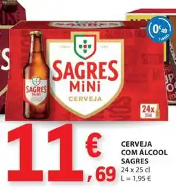 E.Leclerc CERVEJA COM ÁLCOOL SAGRES promoção