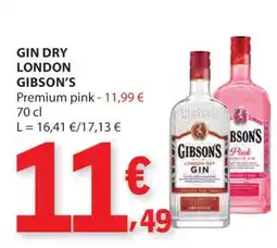 E.Leclerc GIN DRY LONDON GIBSON’S promoção