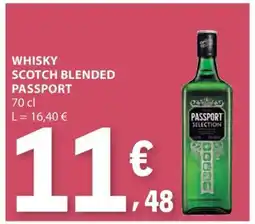 E.Leclerc WHISKY SCOTCH BLENDED PASSPORT promoção