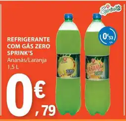 E.Leclerc Refrigerante com Gás Zero Sprink's Ananás/Laranja 1,5 L promoção
