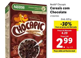 Lidl Nestlé Chocapic Cereais com Chocolate 625g promoção