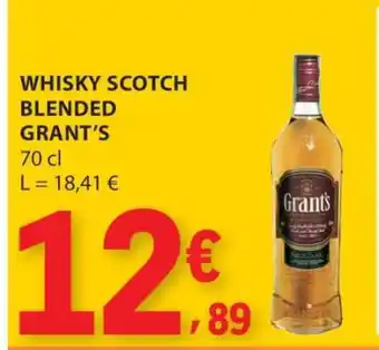 E.Leclerc WHISKY SCOTCH BLENDED GRANT'S promoção