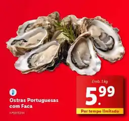 Lidl Ostras Portuguesas com Faca promoção