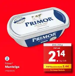 Lidl Primor Manteiga promoção